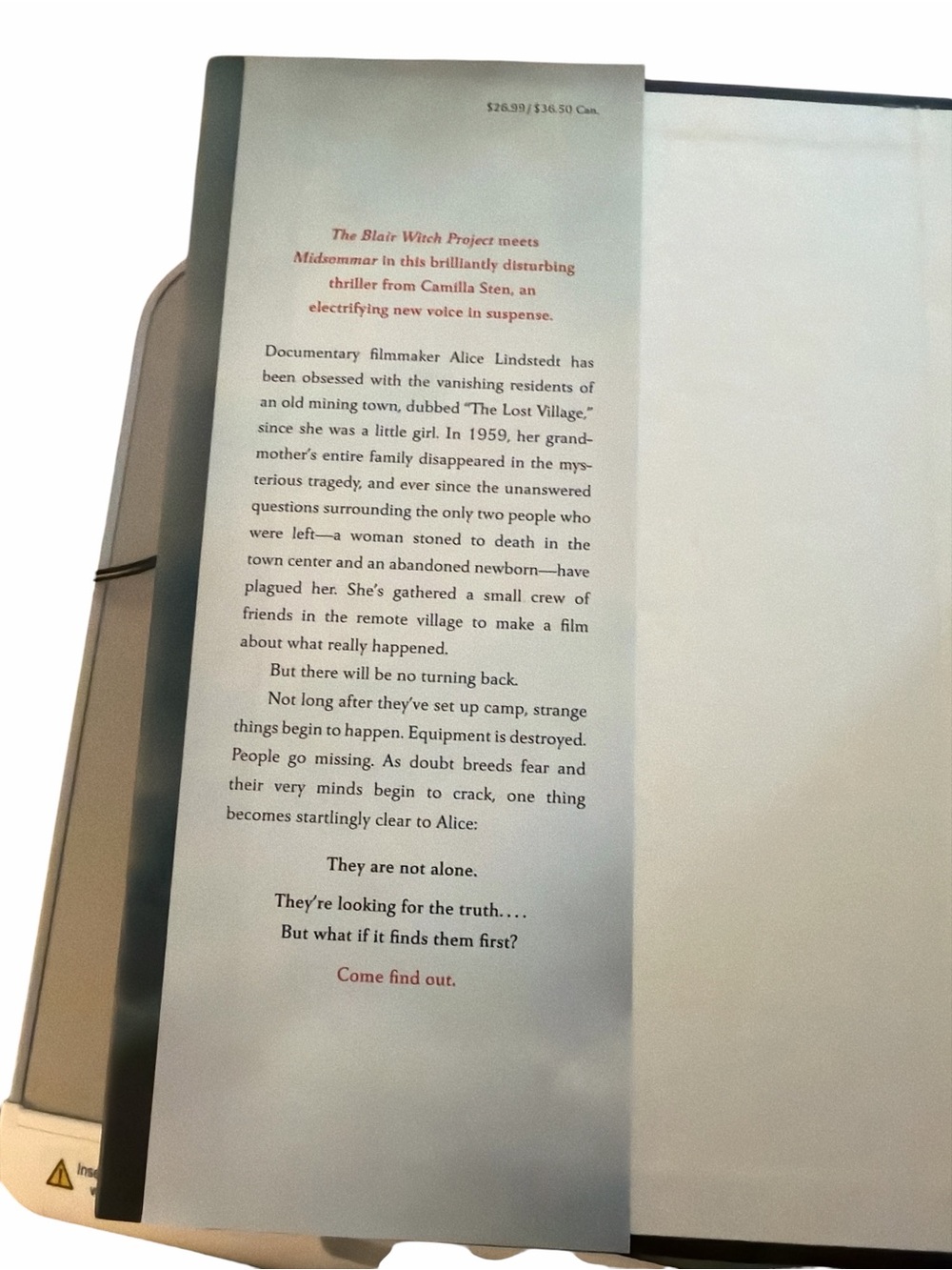 The Lost Village by Camilla Sten dual-timeline psychological horror thriller - Picture 3 of 3
